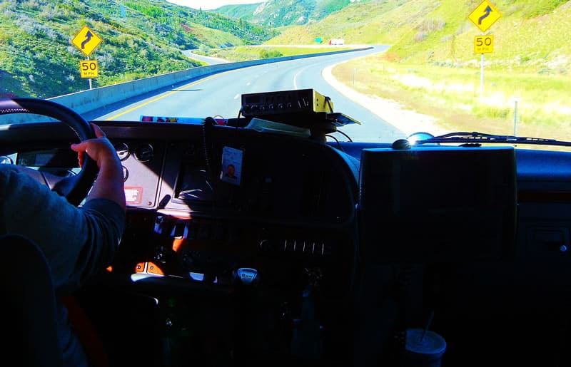 Truck Driver promoting Driving Jobs at Adams Transit